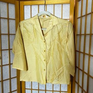 Yellow Pure Silk Blouse
